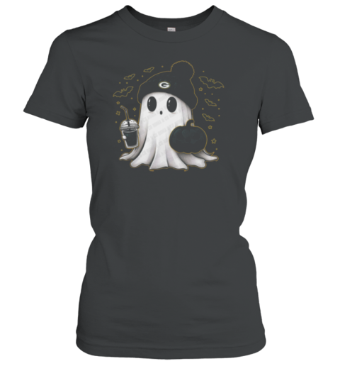 Halloween Green Bay Packers NFL Football Fan Ghost With Pumpkin T-Shirt