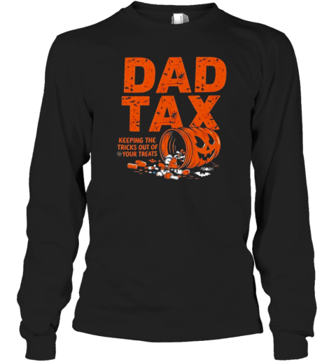 Dad Tax Keeping The Tricks Out Of Your Treats Halloween Pumpkin T-Shirt