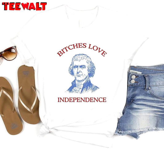 Funny 4th Of July Unisex Hoodie, Groovy Bitches Love Independence