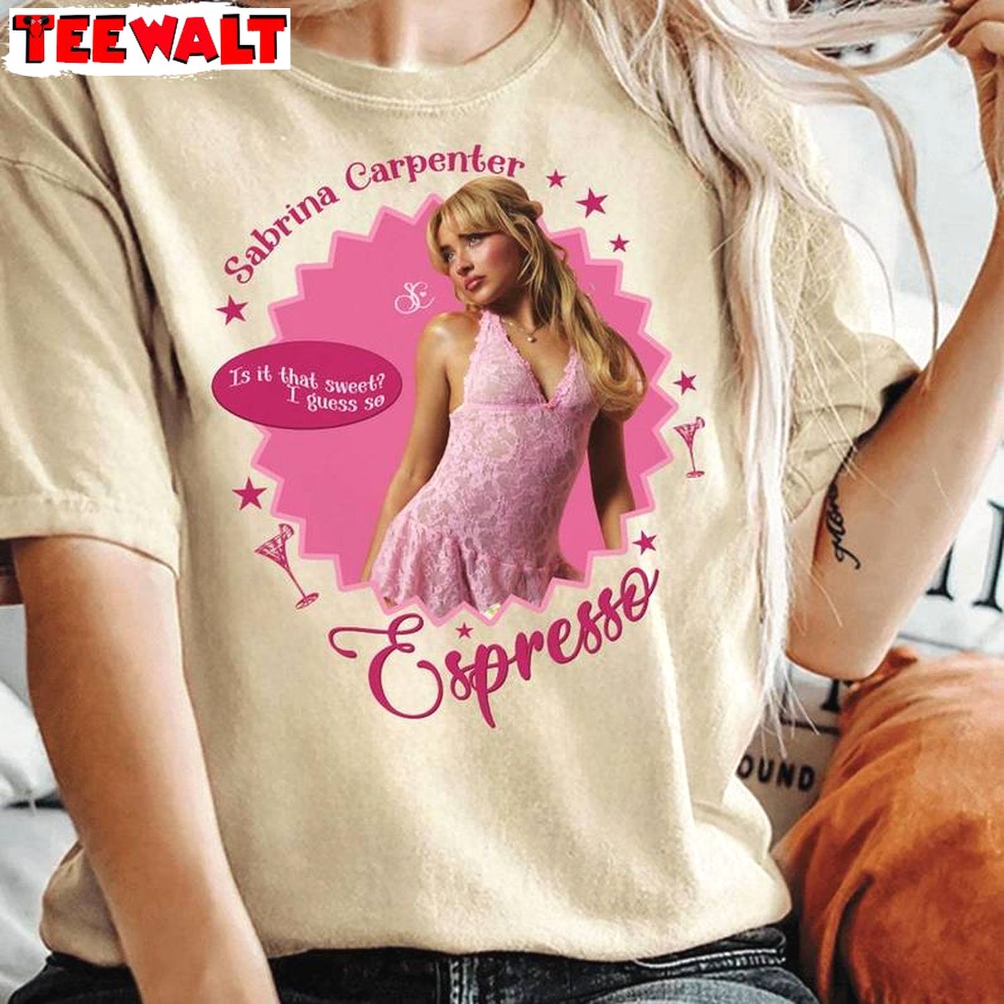 Sabrina Carpenter New Rare Shirt, Creative Fashion Concert Short Sleeve Crewneck