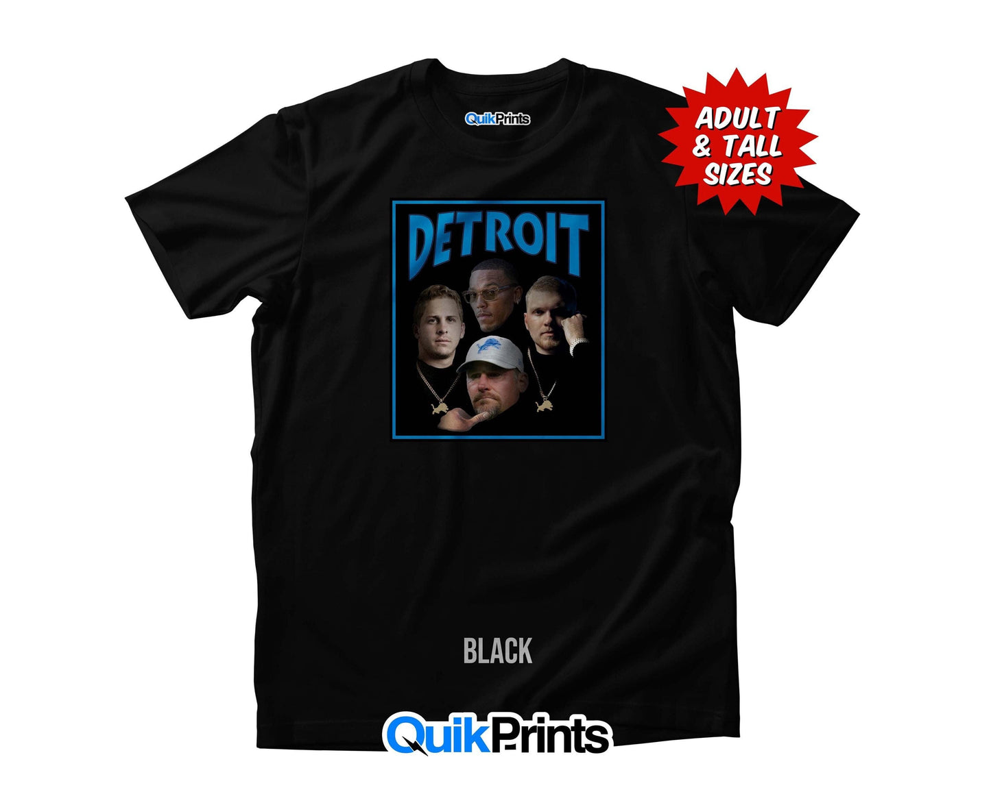 Detroitz Most Wanted - Custom Made Adult & BigTall T-Shirts