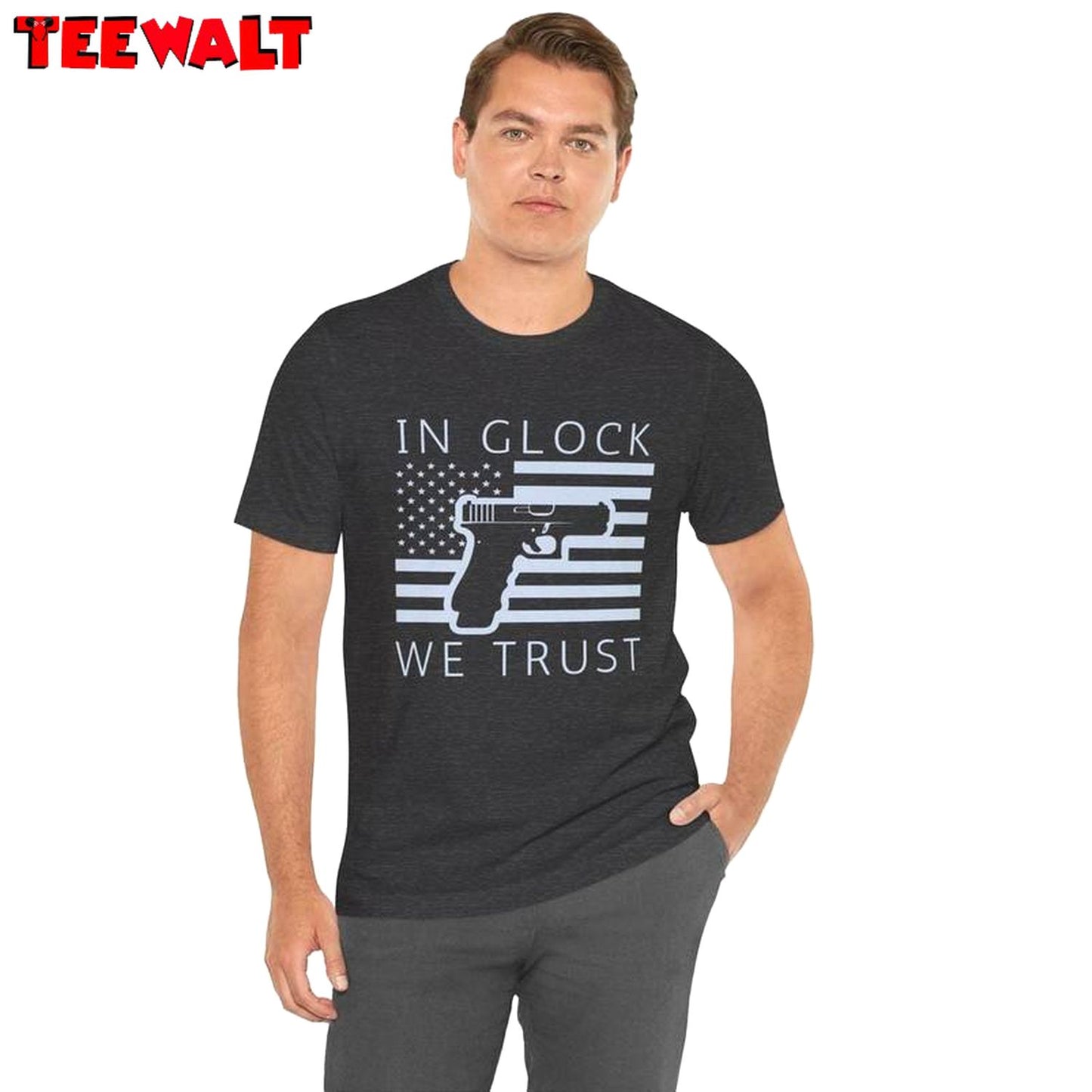 American Flag Gun Unisex Hoodie, Groovy In Glock We Trust