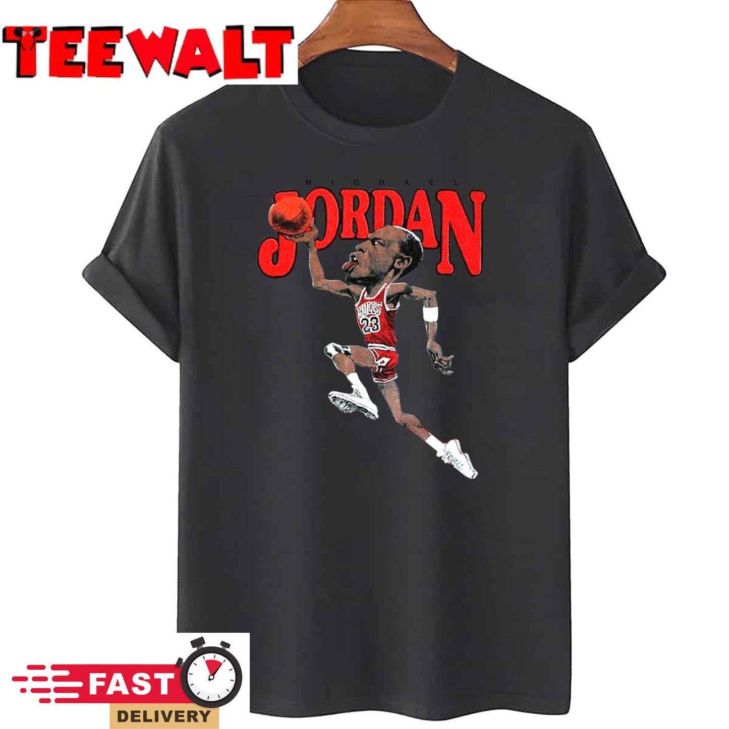 Vintage Michael JORDAN Cartoon Caricature UnisexT-Shirt