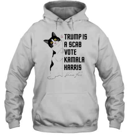 Cat Trump Is A Scab Vote Harris Shawn Fain T-Shirt