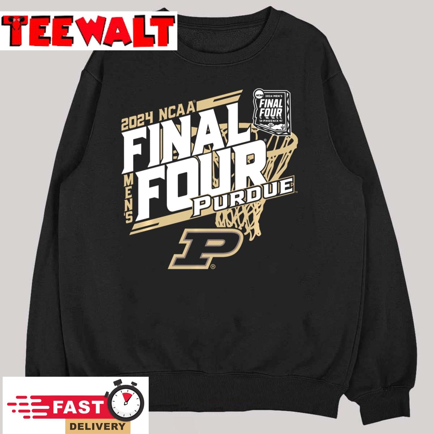 Purdue Boilermakers Final Four 2024 March Madness Net Black Sweatshirt