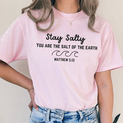 Stay Salty Scripture Shirt - Christian Streetwear, Love Like Jesus