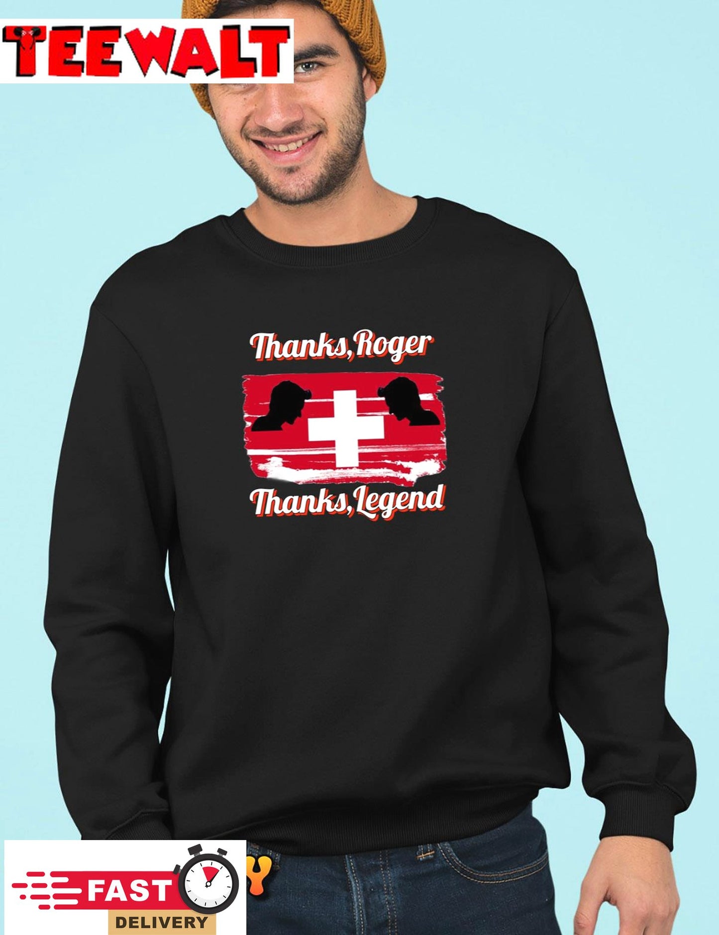 Thanks Roger Federer Swiss Flag Thanks Roger Unisex T-Shirt