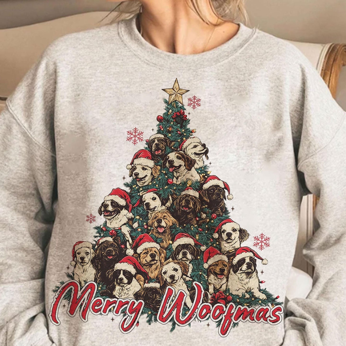 Dog Mama Merry Woofmas Christmas Design For Dog Lovers