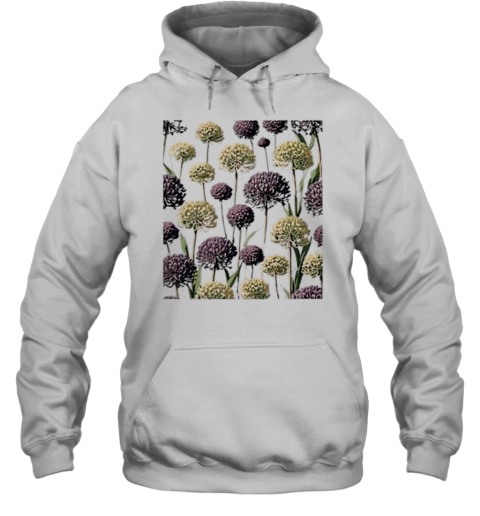 Allium In Bloom Flower Background Retro Abstract Art T-Shirt