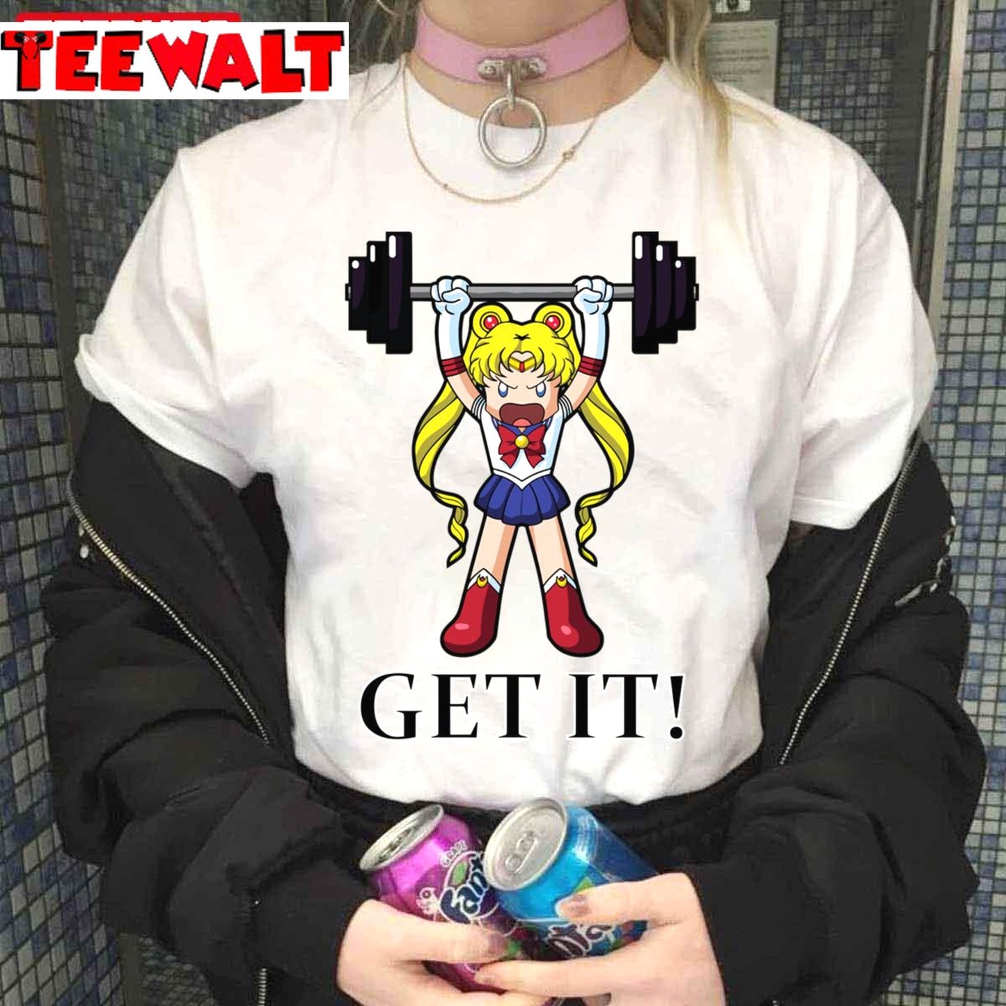 Get It Relaxed Fit Sailor Moon Anime Gym Fitness Unisex Sweatshirt