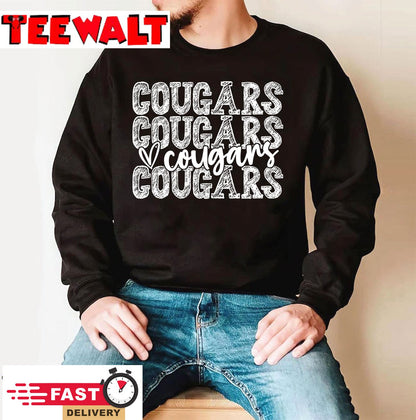 Cougars Spirit Wear Game Day School Mascot Sport Fan Team T-Shirt