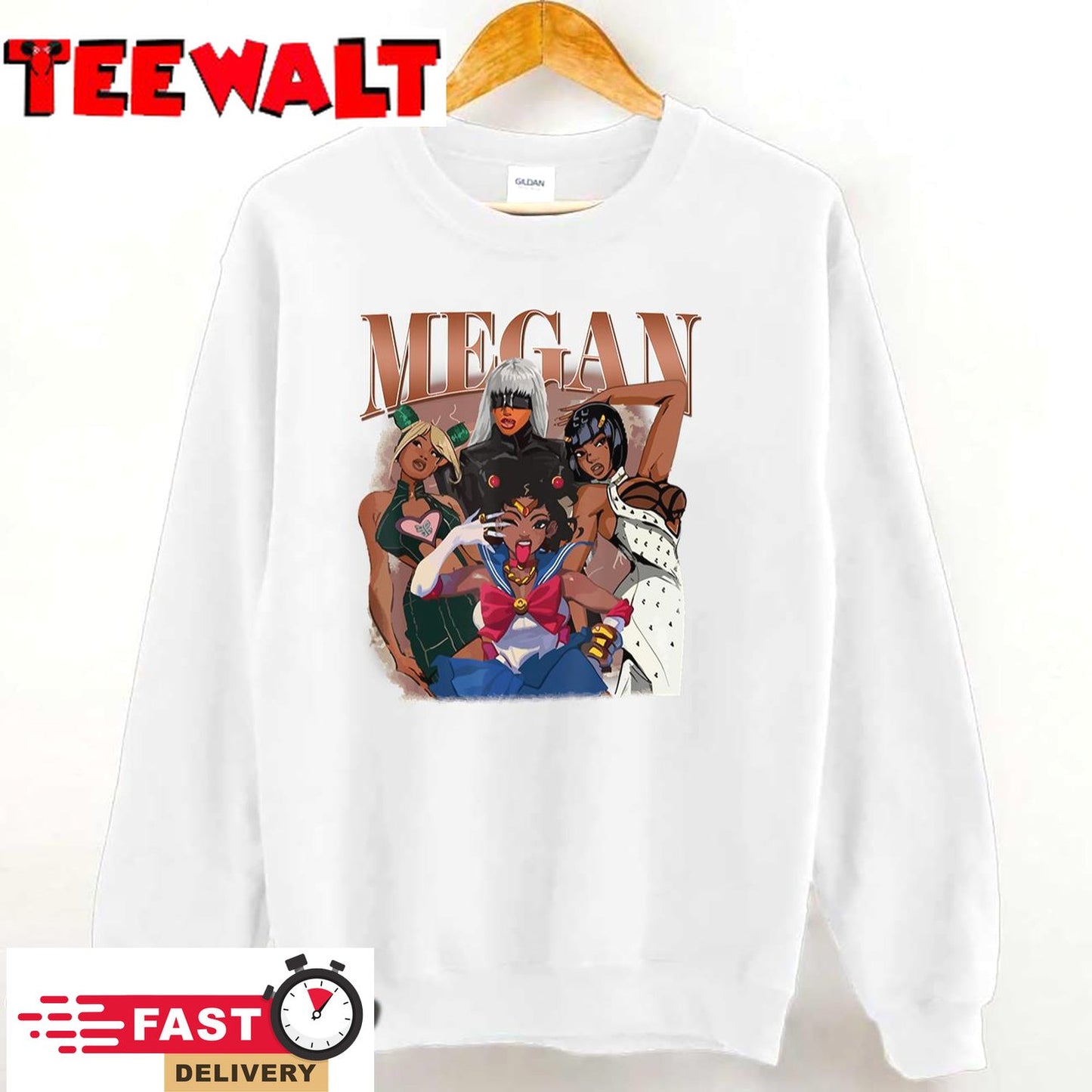 Retro Megan Moon Megan First Name Personalized Vintage T-Shirt