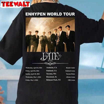 Enhypen Fate Plus World Tour Shirt, Enhypen Dark Blood Crewneck Sweatshirt T-shirt