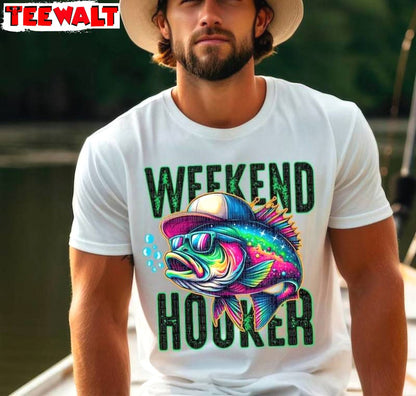 New Rare Weekend Hooker Shirt, Cool Design Fishing Short Sleeve