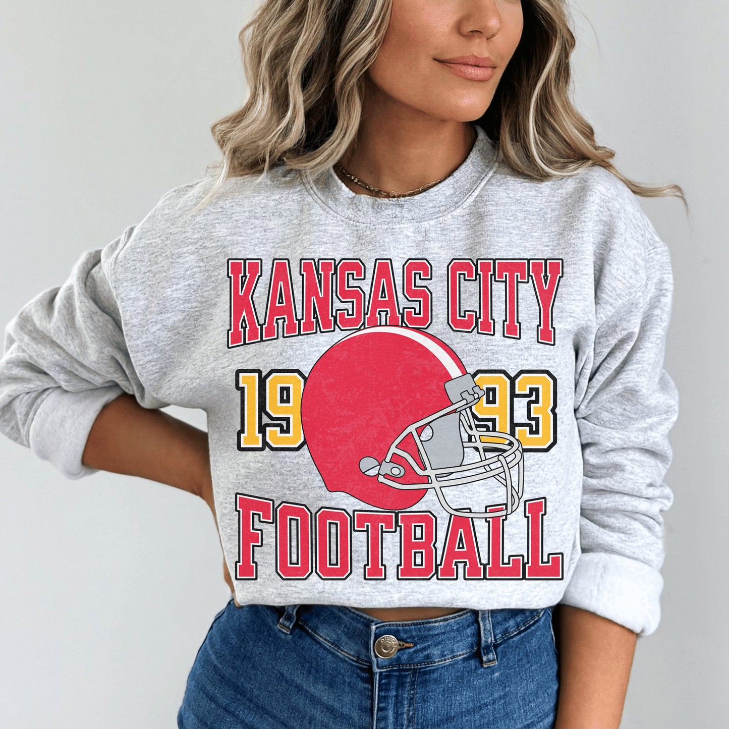 Kansas City Football Sweatshirt Vintage Chief Hoodie Crewneck Shirt