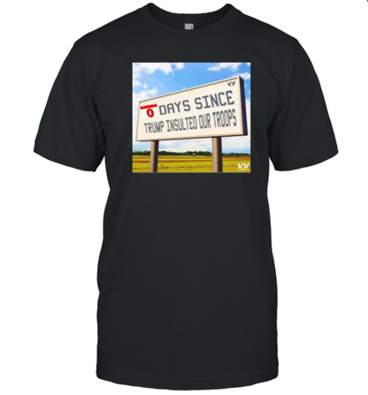 Zero Days Since Trump Insulted Our Troops T-Shirt