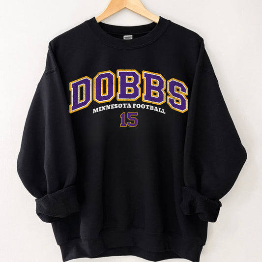 Dobbs Vikings Sweatshirt, Minnesota Fan Apparel For Football Game Day