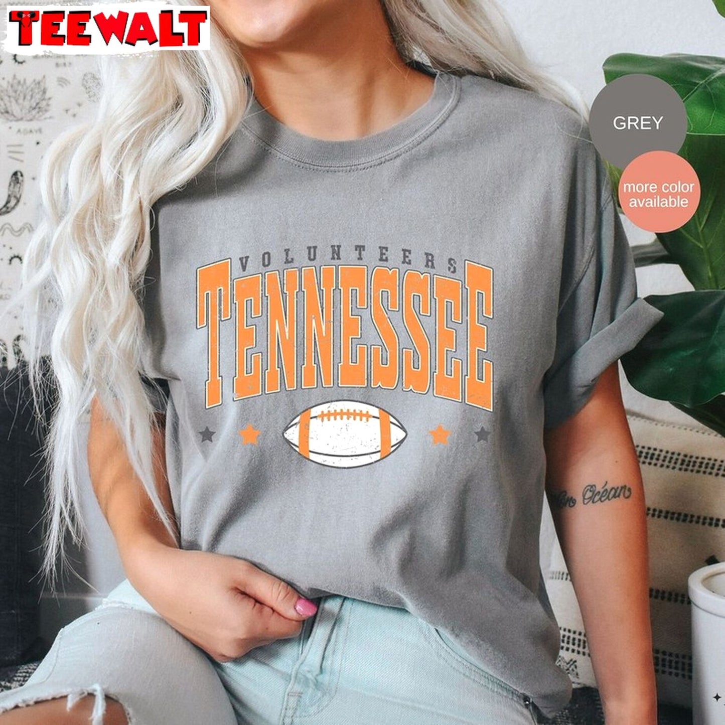 Tennessee Vols Cool Design Shirt , Trendy Vols Football Crewneck Long Sleeve