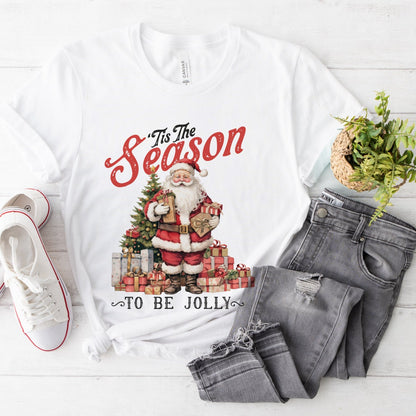 Retro Santa Blowing Bubble Merry Christmas Shirt