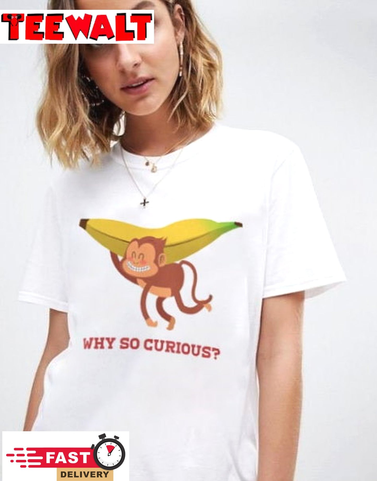 Monkey Cute Why So Curious T-Shirt