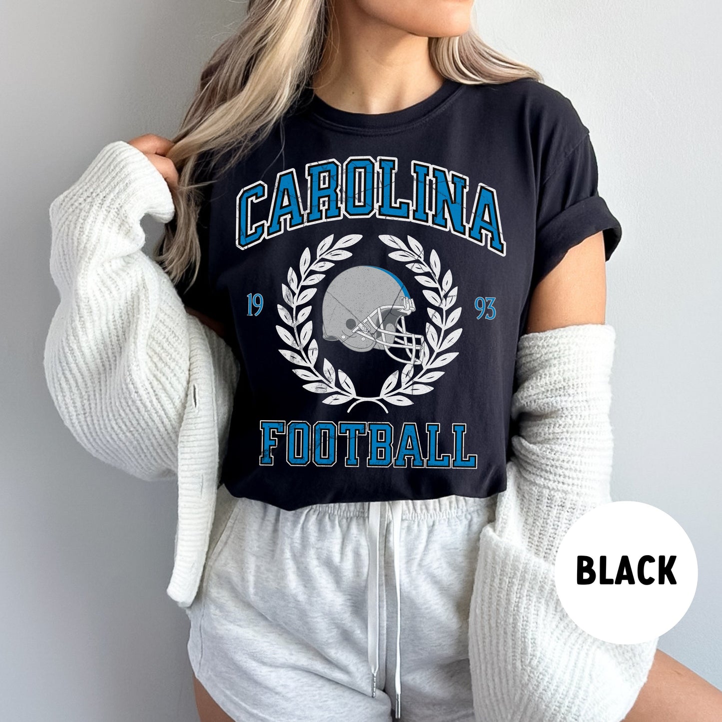 Carolina Football Shirt - Vintage Panther Design, Retro Style Fan Gift