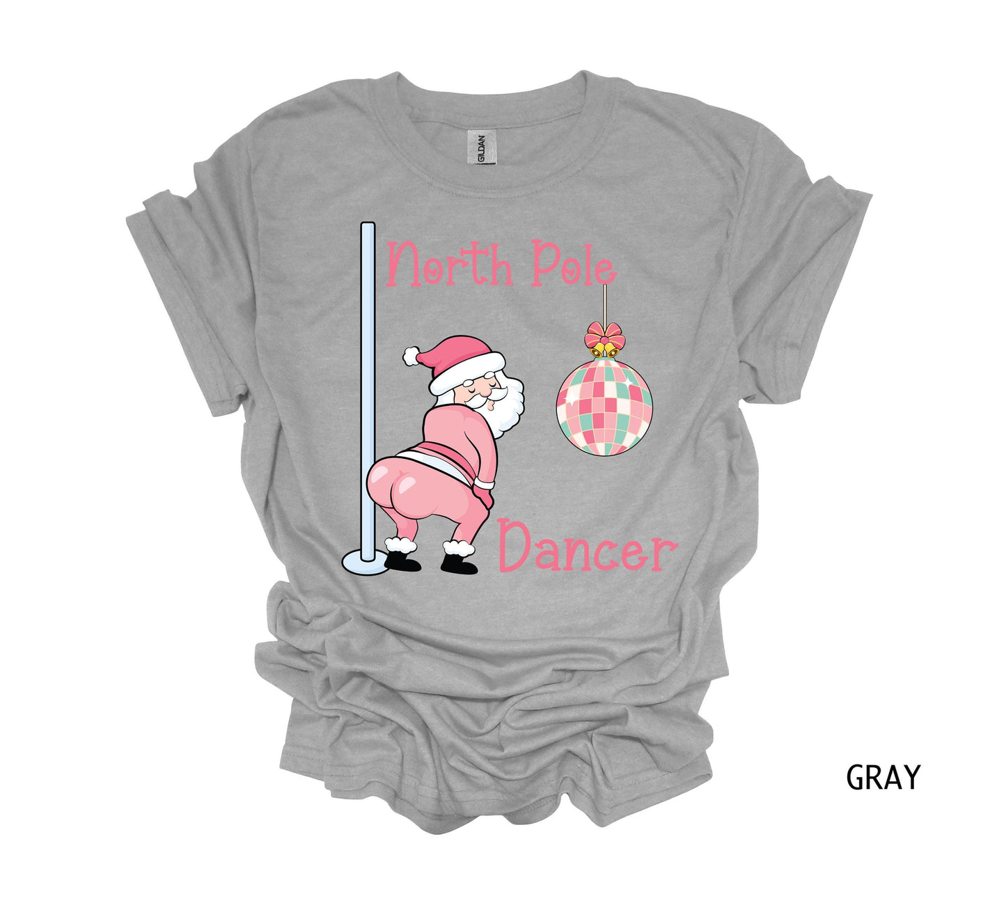 North Pole Dancer Funny Santa Shirt