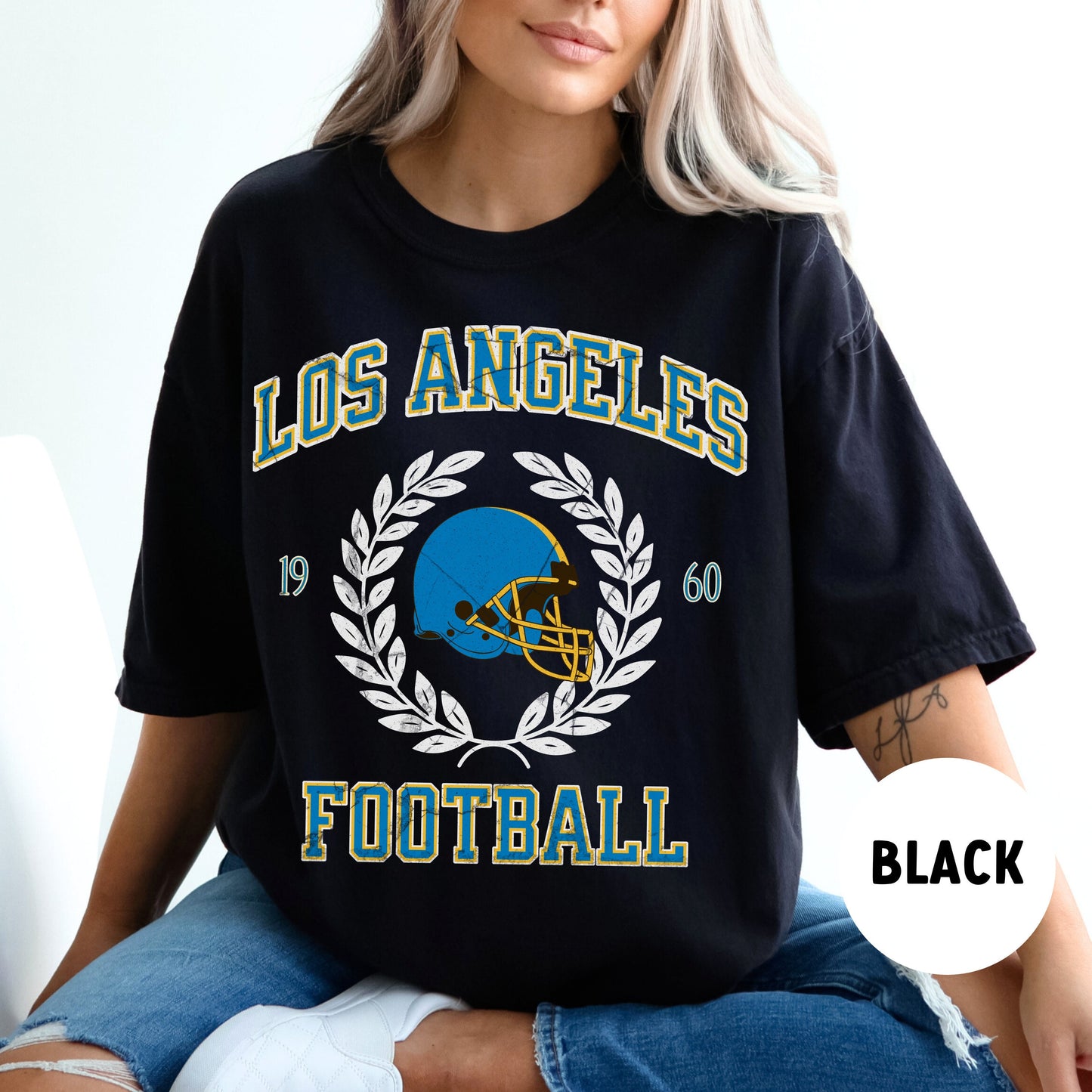 La Charger Football Shirt - Comfort Colors Los Angeles Football Sweatshirt