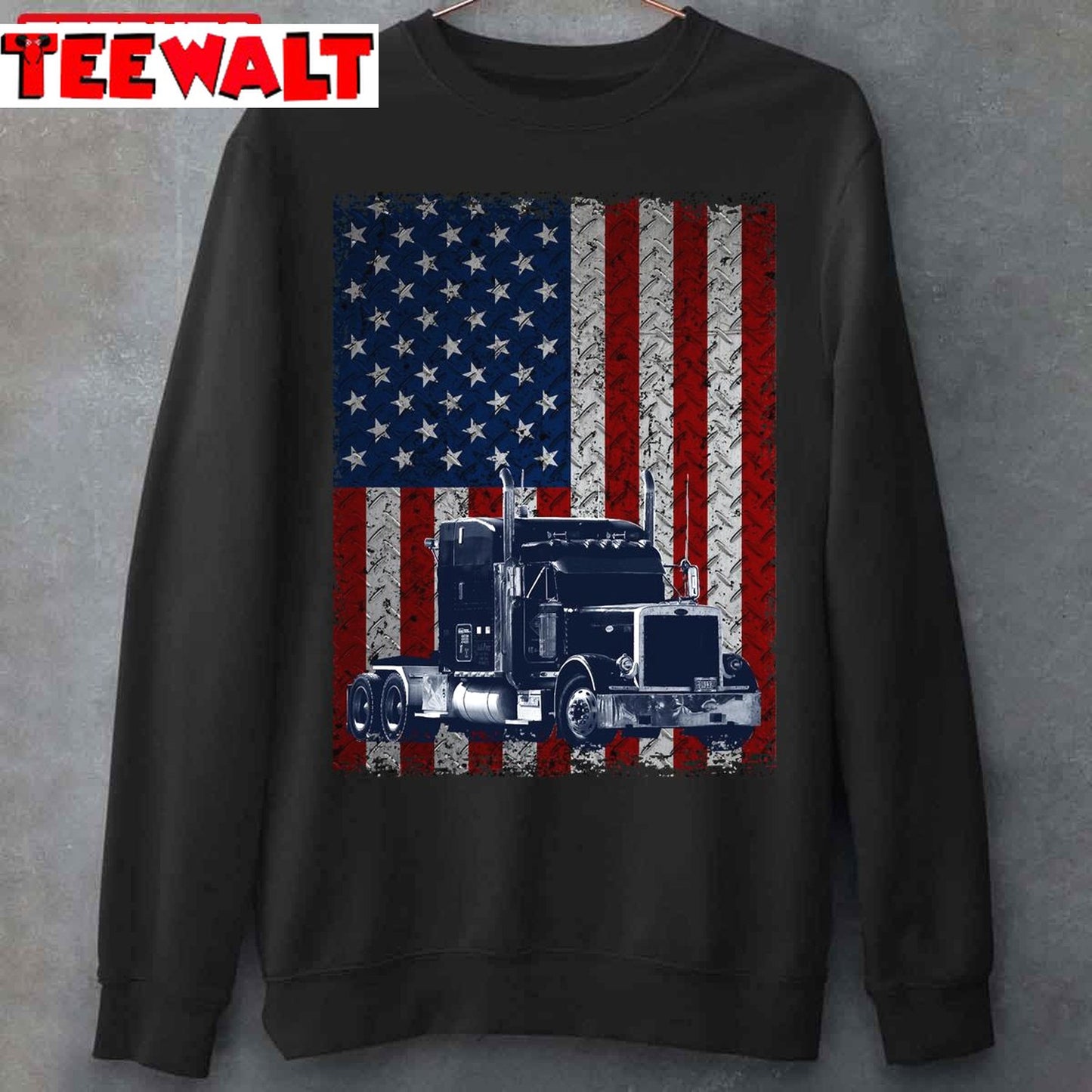 Truck Driver American Flag Trucker Gift Unisex T-Shirt