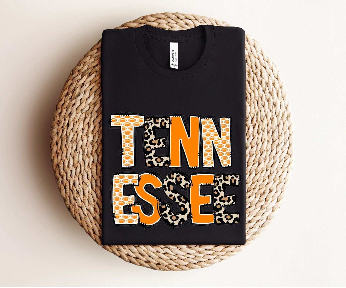 Tennessee Vols Leopard Football Shirt, Game Day Apparel