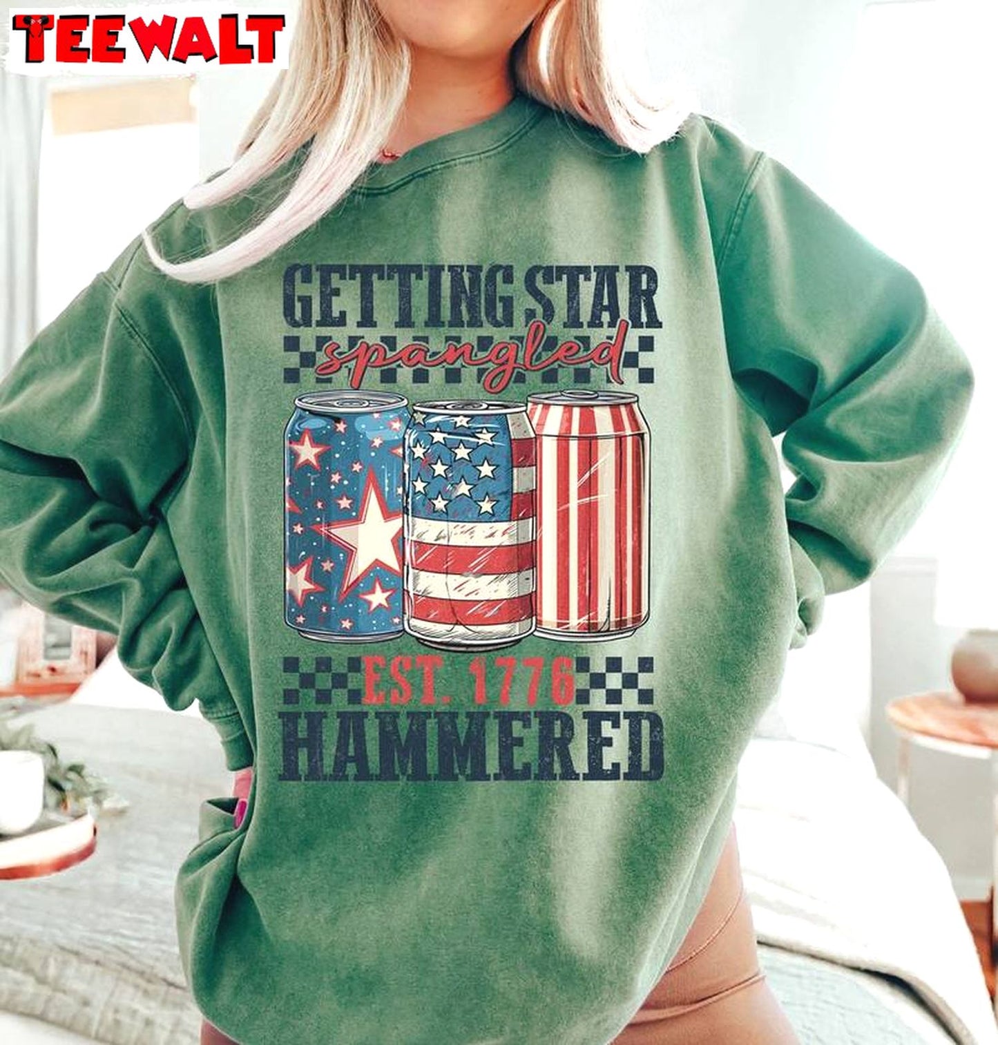 Star Spangled Hammered Inspirational Shirt, America Flags Short Sleeve Long Sleeve