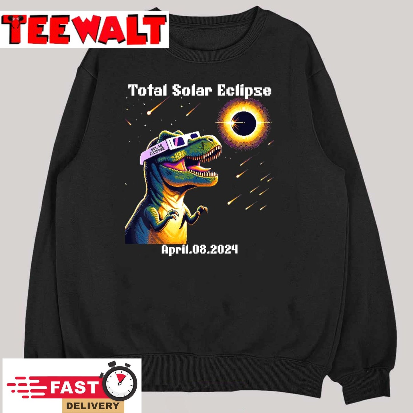 Total Solar Eclipse T-rex April 8 2024 America Solar Eclipse T-Shirt