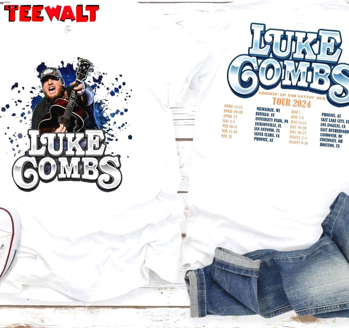 Limited Luke Combs World Tour Shirt, Luke Combs Groovy Unisex Hoodie Crewneck