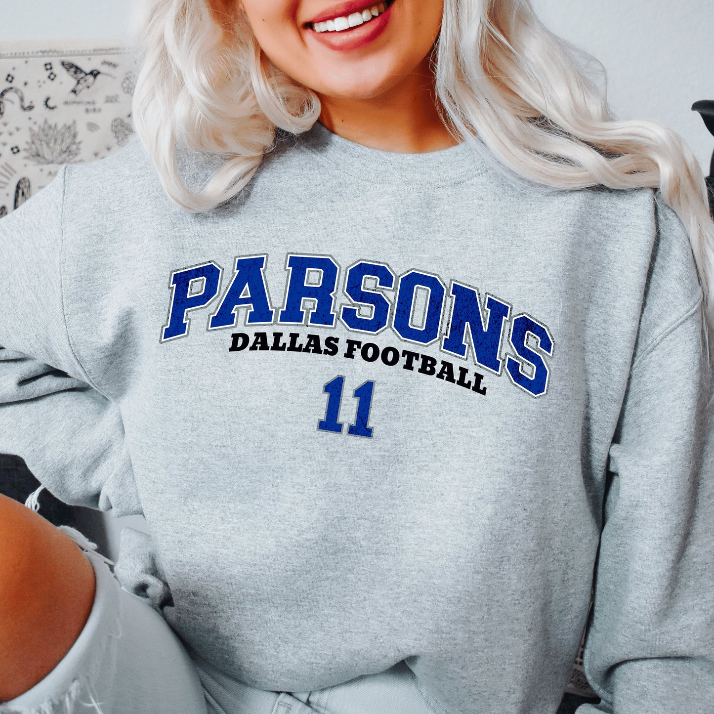 Micah Parsons Dallas Football Sweatshirt - Cowboys Crewneck Shirt