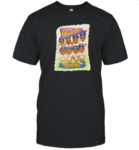 Lakers Showtime Reunion Los Angeles Dodgers Caricature T-Shirt