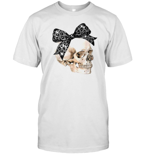 Coquette Bow Spooky Season Skeleton Skull Horror Halloween T-Shirt