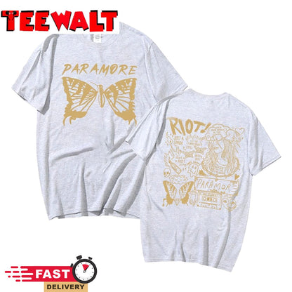 Vintage Paramore Doodle Shirt, Paramore Album Lyrics Music Tour 2 Sides Shirt