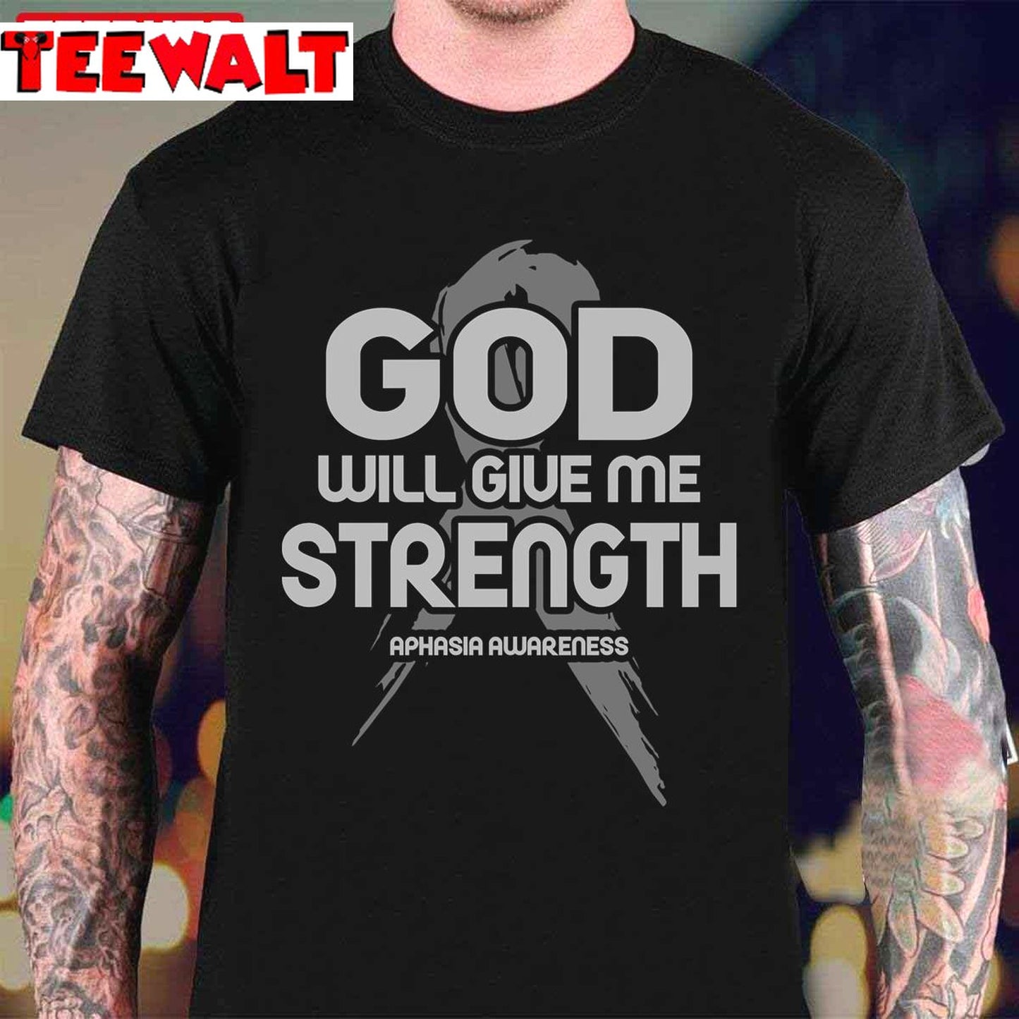 God Will Give Me Strength Aphasia Awareness Unisex T-Shirt