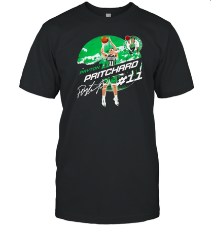 Payton Pritchard Boston Celtics City Emblem Signature Vintage T-Shirt