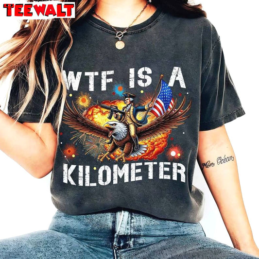 Funny Cringey Usa Unisex Hoodie, Groovy Wtf Is A Kilometer Meme