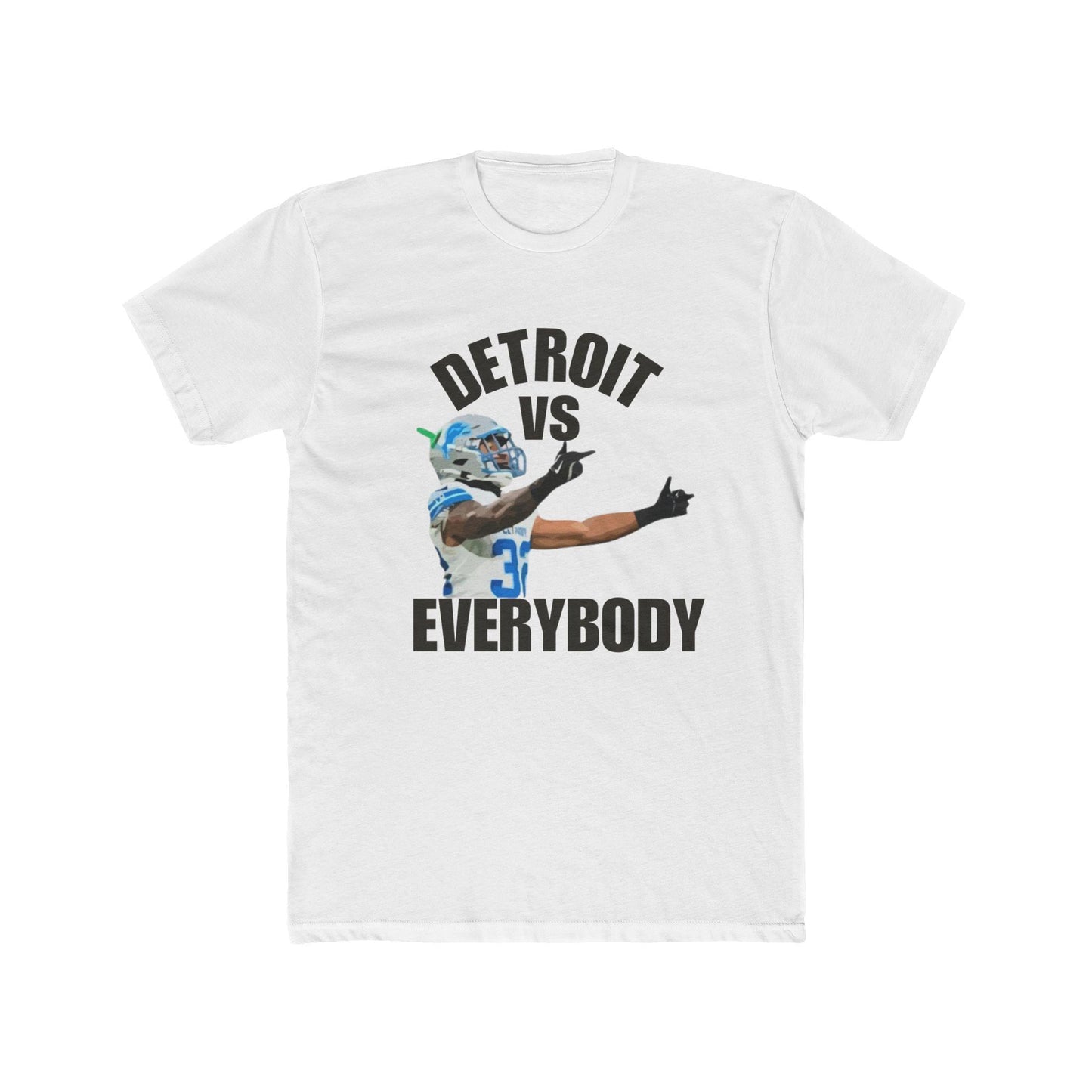 Detroit Lions Brian Branch Vs Everybody Unisex Cotton Tee