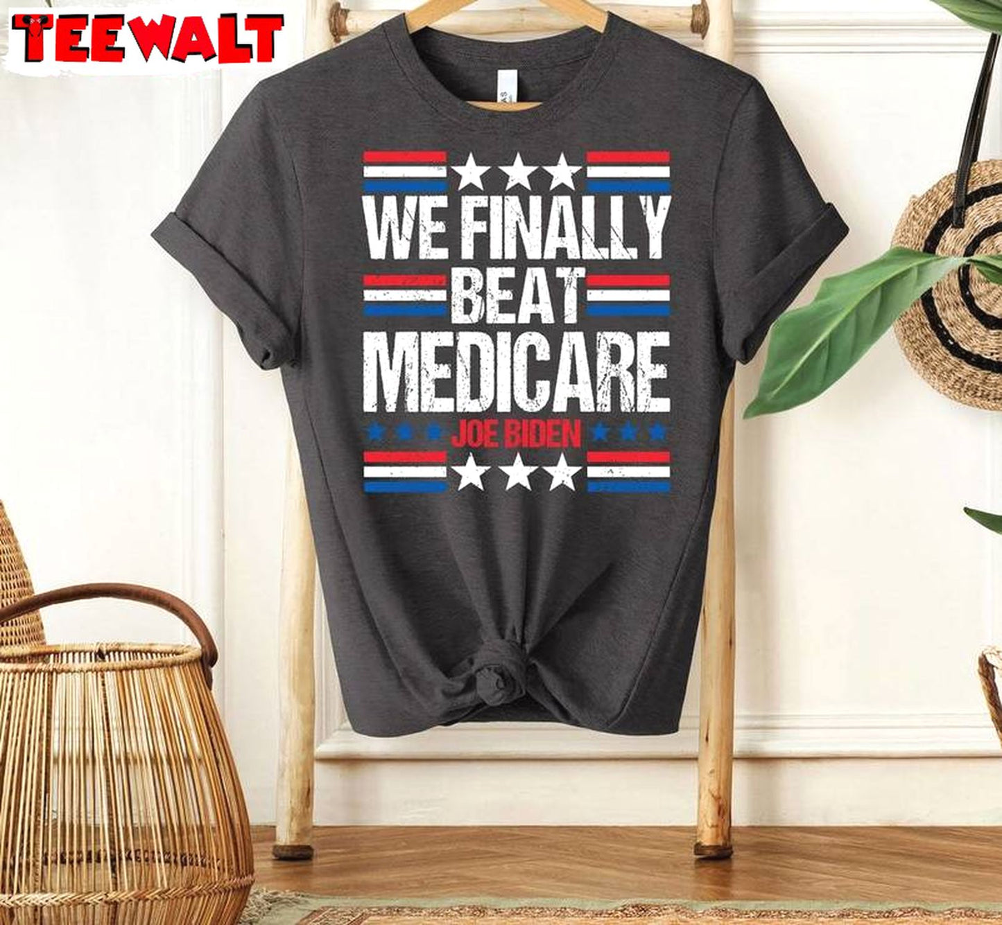 Funny 2024 Debate Trump Vs Biden Sweatshirt , Unique We Finally Beat Medicare