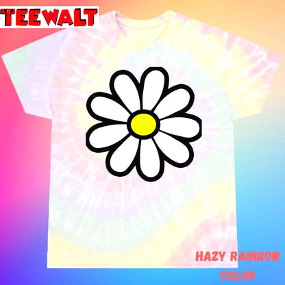 Happy Daisy Flower 60s 70s Retro Vintage Hippie Unisex Tie Dye Tee