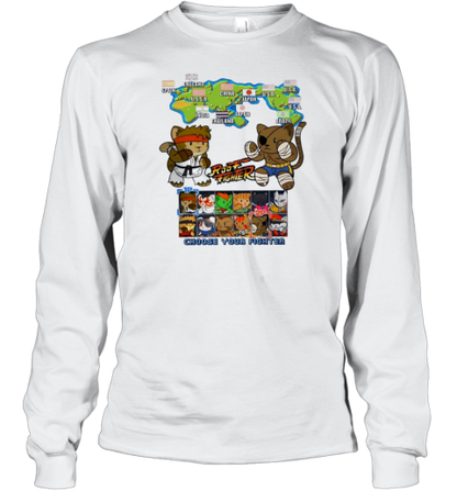 Cats And Street Fighter Roof Fighter Choose Your Fighter T-Shirt