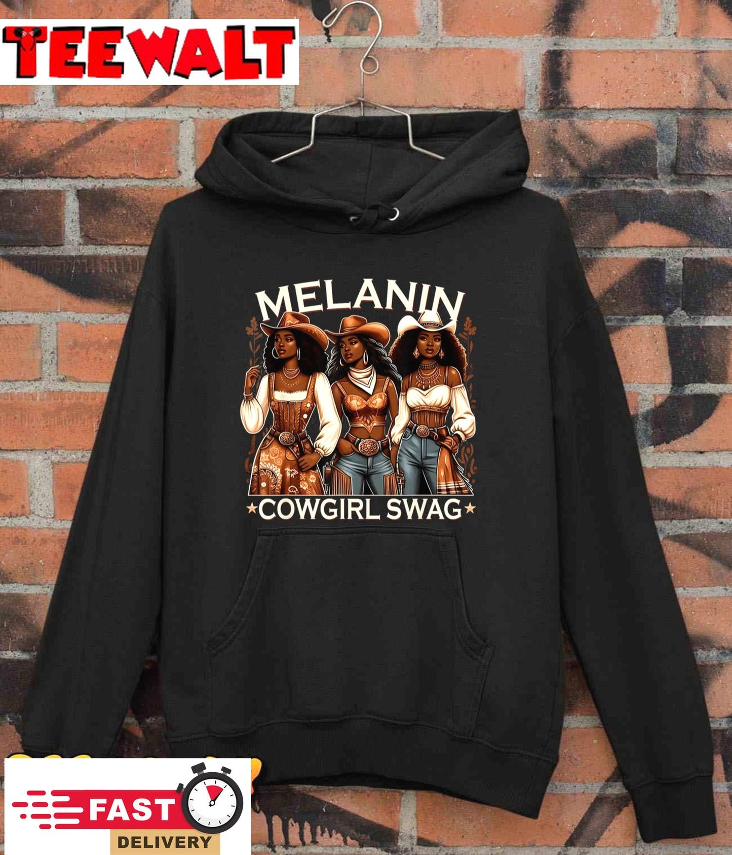 Melanin Cowgirls African Melanin Cowgirl Swag Black History T-Shirt