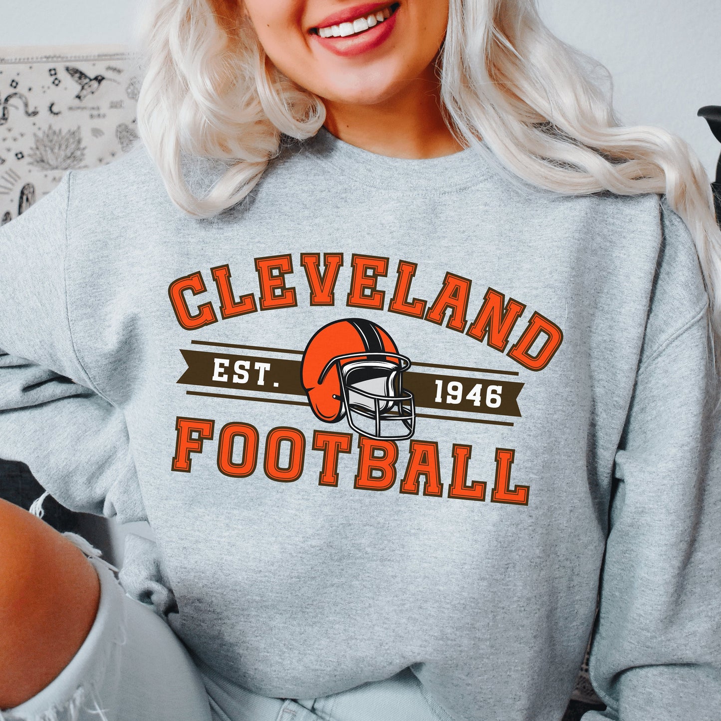 Cleveland Football Sweatshirt - Fan Crewneck Shirt, Sports Apparel Gift