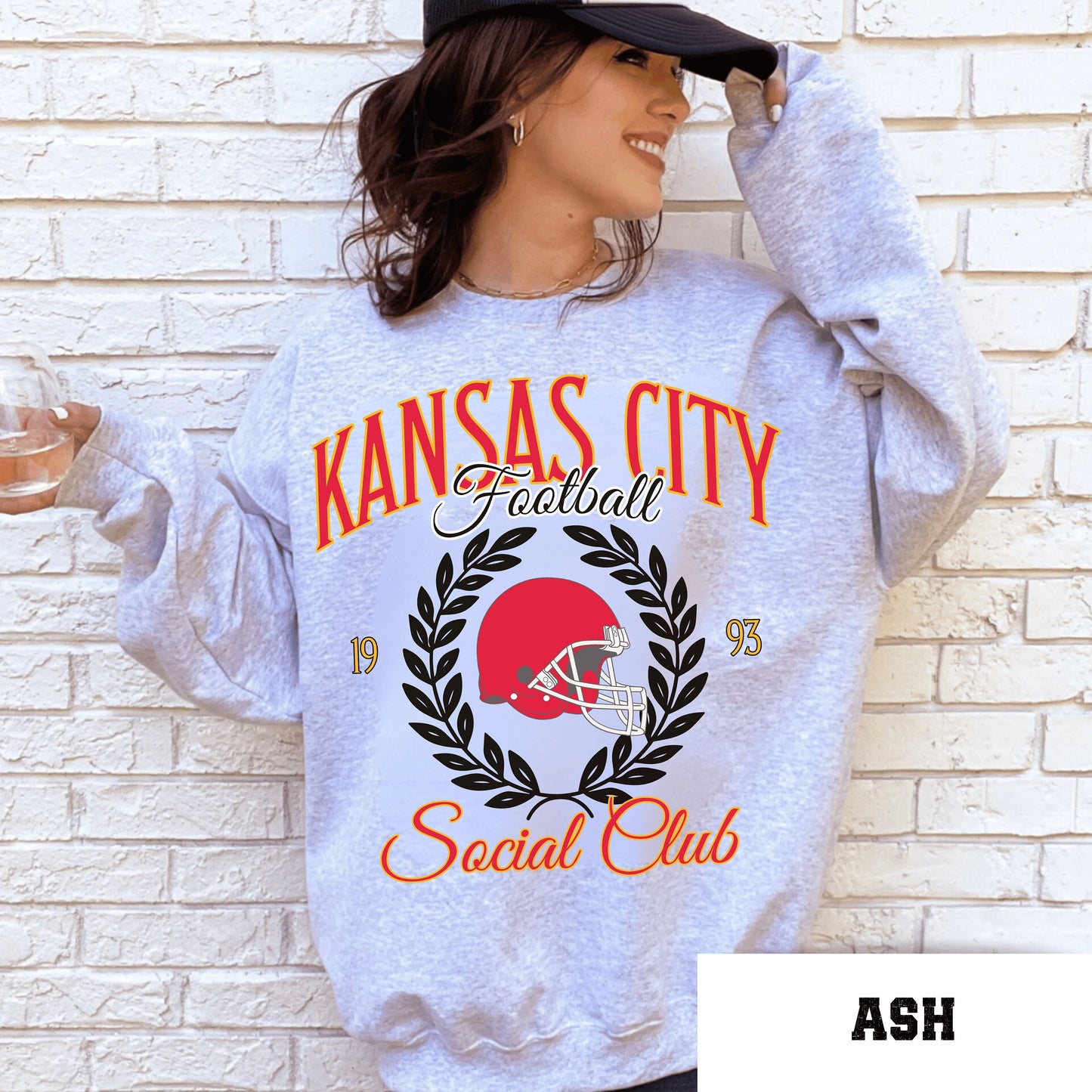 Vintage Kansas City Football Sweatshirt - Chief Crewneck Hoodie Shirt