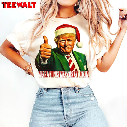 Trump I Ll Be Home For Christmas Sweatshirt, Humorous Christmas T Shirt 09