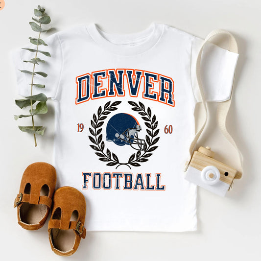 Denver Football Toddler Shirt - Retro Denver Kids Game Day Apparel