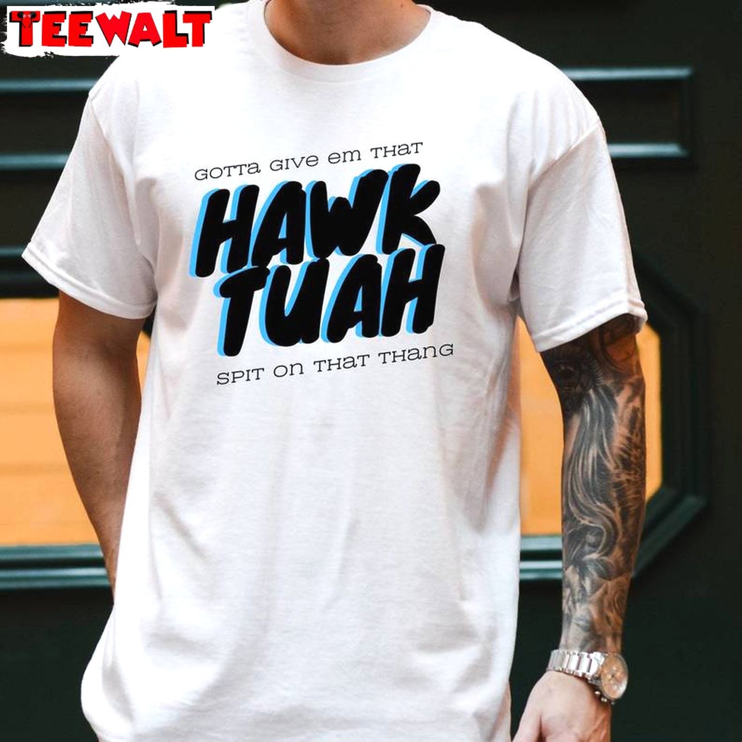 Cool Design Meme Long Sleeve Tee Tops , Hawk Tuah Spit On That Thang Shirt Unisex Hoodie