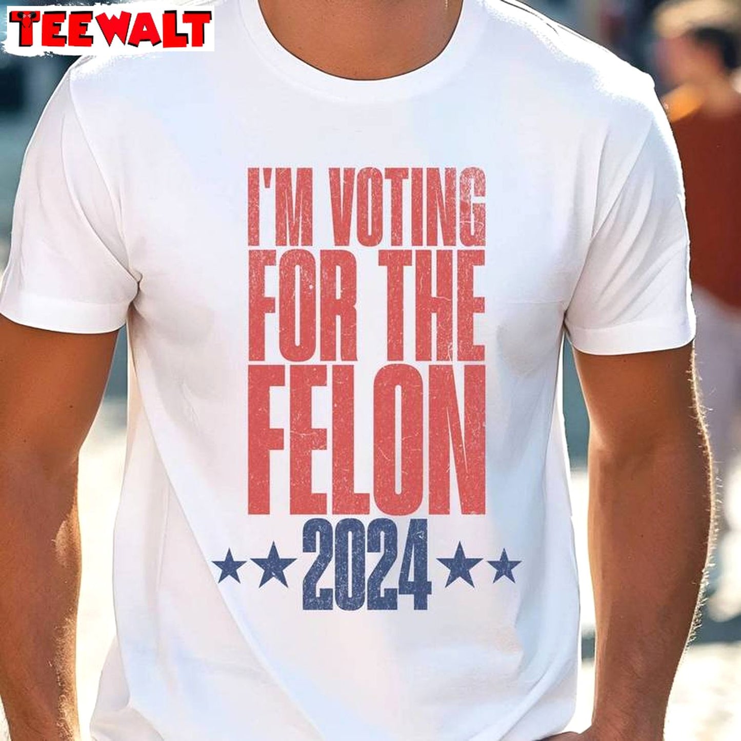 New Rare I'm Voting For The Felon Shirt, Trendy Conservative Long Sleeve